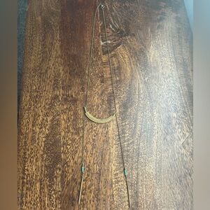 Brass necklace with turquoise beading